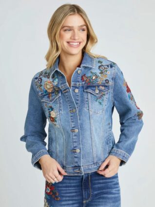 Driftwood Denim Jacket "Varsity Vines" (DW-J43684A)