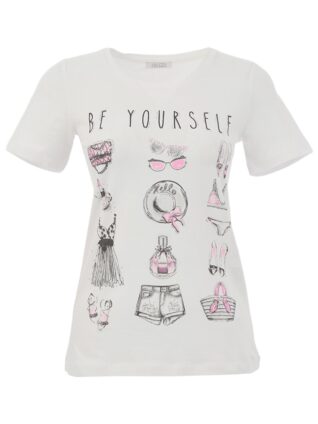 Dolcezza Embellished Top "Be Yourself" (26120)