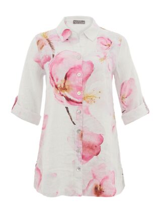 Dolcezza Long Linen Blouse "Colors of the Spring" (26682)