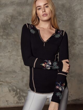 Alp N Rock "Angelica Henley Shirt" (Black)