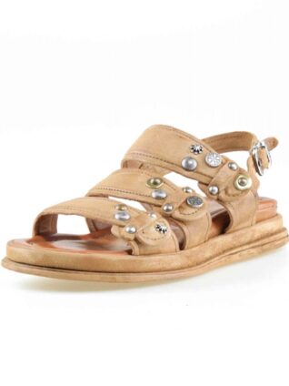 A.S.98 Tiger-Camel Embellished Sandals (B60020-101)