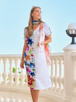 Dolcezza Midi Linen Dress "Spring Delight" (26704)