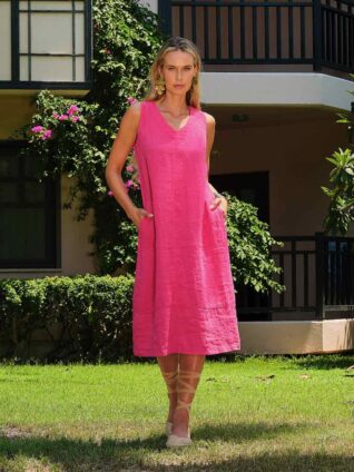 Dolcezza Linen Midi Dress 26223 (3 colours)
