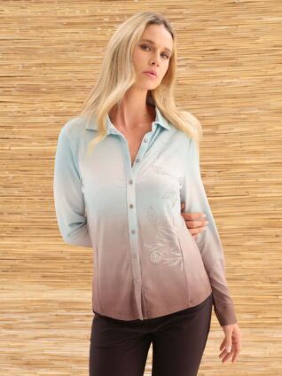 Dolcezza Sequin Shirt "Winter Beach" (76663)