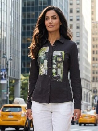 Dolcezza Embellished Black Shirt 76268 (Fragments)