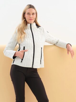 Dolcezza Quilted Hooded Jacket (76803) White