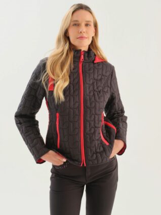 Dolcezza Quilted Hooded Jacket (76803) Black