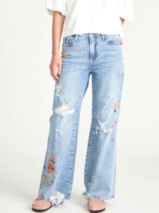 Driftwood Wide Leg "MARLENA" Jeans "Magical Mushroom" (DW-P44378A)