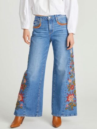 Driftwood Wide Leg "Alix" Jeans "Rosevine" (DW-P44392A)